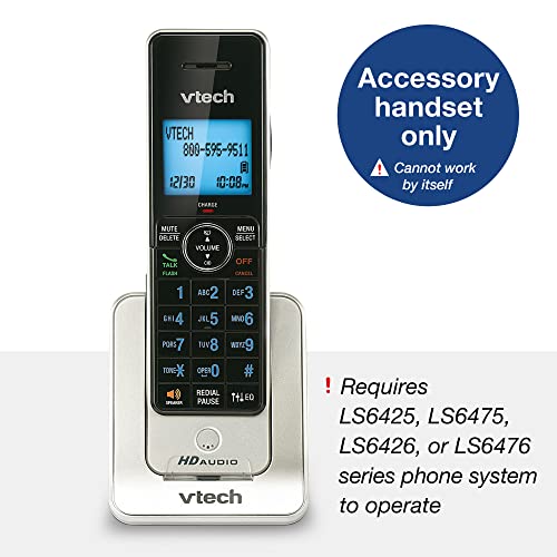 VTech LS6405 Accessory Cordless Handset, Silver Requires a VTech LS6425, LS6475, LS6426, or LS6476 Series Expandable Phone System to Operate