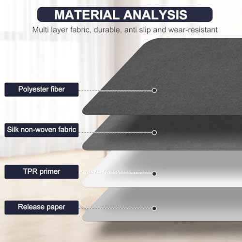 Office Chair Mat for Hardwood Floor - Anti-Slip Floor Protector, Desk Chair Mat, Low-Pile Rug, Gaming Rolling Chair Mat£¬Multi-Purpose Floor Protector for Office Chair (Dark Grey, 36X55 in)