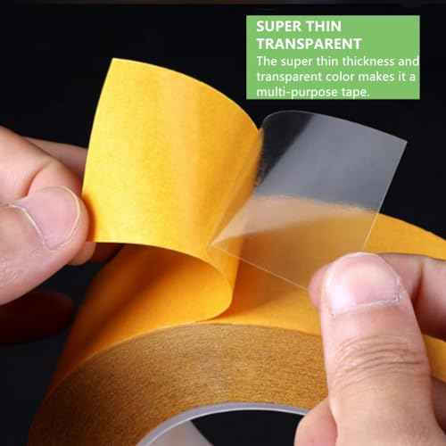 Double Sided Tape Transparent Heavy Duty 2 Inch x 82 Feet Super Thin Double Sided Tape for LCD Screen Repair, LED, Arts & Crafts, Photos, Scrapbook, Woodworking,Carpet, Residue Free, Heat Resistant