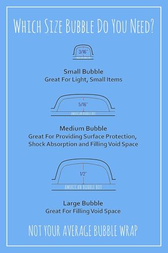American Bubble Boy Small Plus Bubble Wrap Roll 175 Feet Eco-Friendly Packing Material
