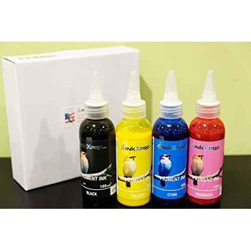 INKXPRO Brand 4X100ml Hi Quality Pigment Ink Refills for Epson Workforce 7840 7820 7310 7010 7510 7520 3540 3520 3620 3640 7610 7620 7710 7720 7210 7110 Printer