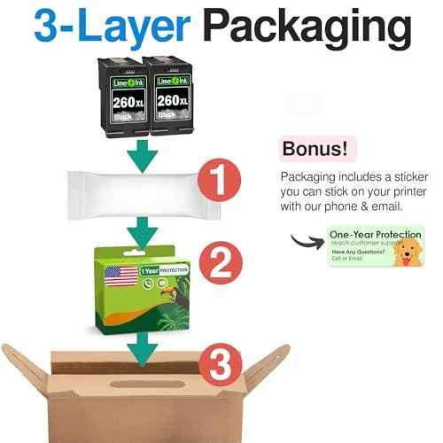 Limeink Compatible Ink Cartridge Replacement for Canon 260 Black Ink Cartridge 260XL for Canon TS6420 TS6400 PG-260 Pixma TS5320 TS5300 (2 Black)