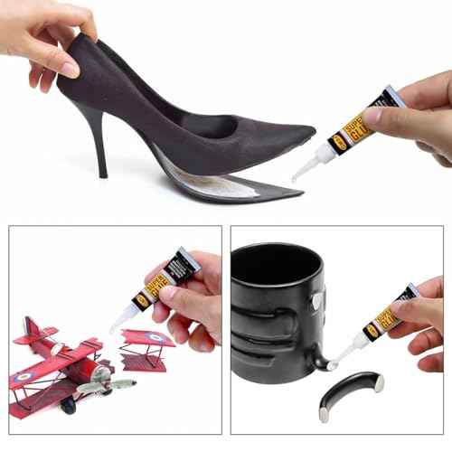 4 Pack Super Glue All Purpose, Fastest & Toughest Adhesive 3g Instant Repair Unbreakable Bond, Strong Superglue Liquid for Hard Plastic, Rubber, Metal, Leather, Ceramics, Wood, DIY Craft