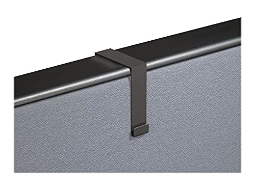 1 Pack Quartet Cubicle Partition Hangers for 1.5-2.5 Inch Walls, Black