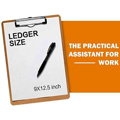 Clipboard, HERKKA 15 Pack Hardboard Office Clipboards Standard A4 Letter Size Clipboard with Low Profile Clip, Size 12.5 x 9 Inch