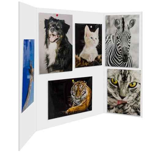 Trifold Poster Board Foam Core 24 x 36 x 3/16"(5mm) - 5 Pack - Tri Fold Posters Display Board, Acid Free, Double Sided, Posterboard Foamboard for Mounting, Prints, Art, Presentation and Projects