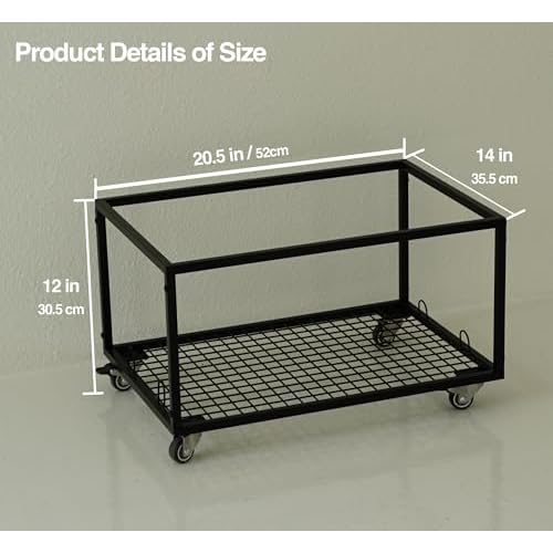 Mobile Vinyl Record Storage Rack with Welded Mesh Bottom ? Holds Up to 120 LPs, Sturdy Metal Frame, Modern Design, Portable LP Organizer, LP Holder