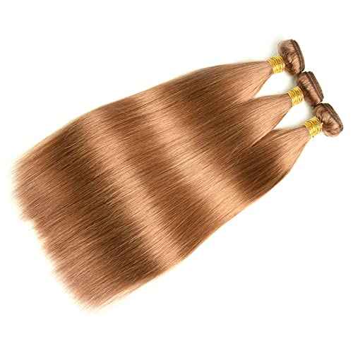 #30 Brown Bundles Human Hair Straight Bundles 20 20 20 Inch Light Brown Straight Bundle Unprocessed Brazilian Virgin Weave Hair 3 Bundle 50 Gram Per Bundle
