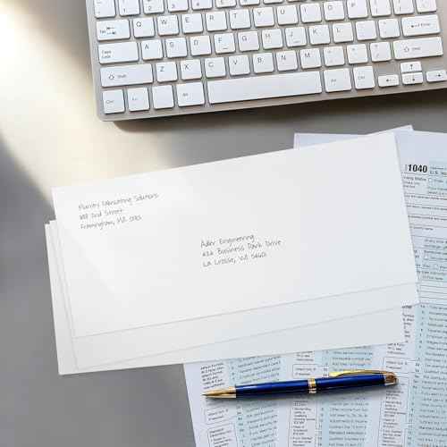 SUNEE Envelopes Letter Size Self Seal #10 Windowless Mailing Business Envelopes 500 Pack, 4-1/8 x 9-1/2 inch - White Envelopes - 24LB - Secure & Printer Compatible for Letters, Checks, Mailings