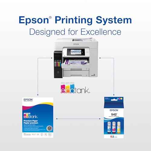 Epson 542 EcoTank Ink Ultra-high Capacity Bottle Yellow (T542420-S) Works with EcoTank Pro ET-5150, ET-5170, ET-5180, ET-5800, ET-5850, ET-5880, ET-16600, ET-16650