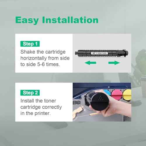 Remanufactured MP C306/C406 Toner Cartridge Replacement for Ricoh MP C307 MP C306 MP C406 MP C407 for Ricoh 842091 842092 842093 842094 (Black,1Pack)