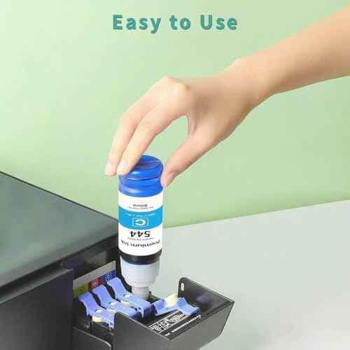 T544 544 Ink Refill Bottles Replacement for Eps 544 T544120 T544220 T544320 T544420 Ink Compatible with L1210 L1250 L3110 L3150 L3160 L3210 L3250 L3251 L3260 L5290 L5590 Printers(4 Pack)