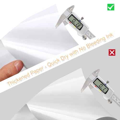 Printable Sticker Paper for Inkjet Printer, 40 Sheets 8.5"x11'' Matte Sticker Printer Paper Full Sheet Labels for Laser/Inkjet Printers, Letter Size