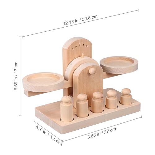 Montessori Wooden Balance Scale for Kids - Educational Math Toy