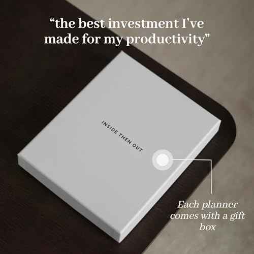 INSIDE THEN OUT 2023 Daily Focus Planner - 6 Month Undated Planner for Productivity, Goal Setting, Intention - Monthly, Weekly, Daily Task Pages - Simple & Minimalistic - Motivation Gift for Women Men