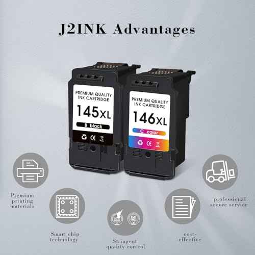 for Canon PG-145XL CL-146XL Ink Cartridges Combo Pack Replacement for Canon 145XL/146XL PG145 CL146 PG-145XL CL-146XL Printer Ink for PIXMA TS3110 iP2810 MG2410 MG2510 MG2910 MG3010