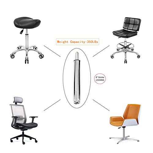 Stroke 8'' Gas Lift Cylinder Replacement Pneumatic Chair Part Heavy Duty Steel Case Universal Size Height Extension for Office Stool Chair