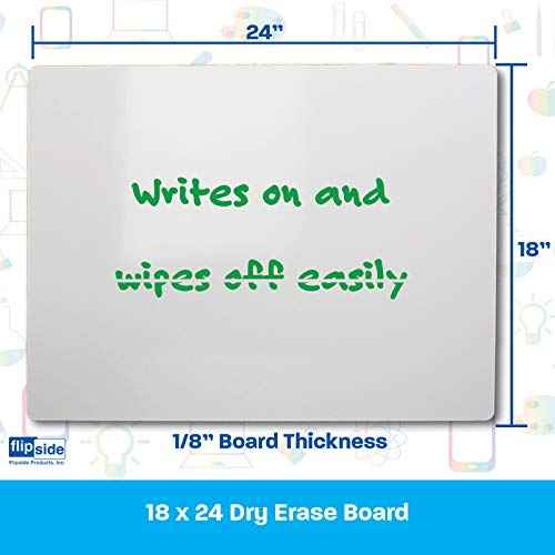 Flipside Products Dry Erase Board, 18" x 24", Pack of 3
