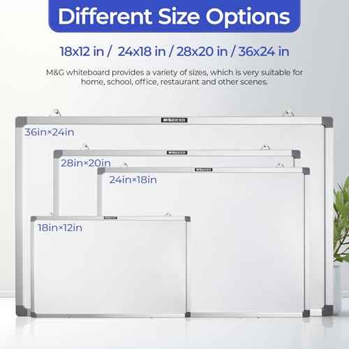M&G Dry Erase Board Magnetic White Board for Wall, 36¡± x 24¡± Whiteboard with 2 Markers & 2 Magnets & 1 Eraser, Hanging Whiteboard with Silver Frame for Planning, Drawing, to Do List, Office School Use