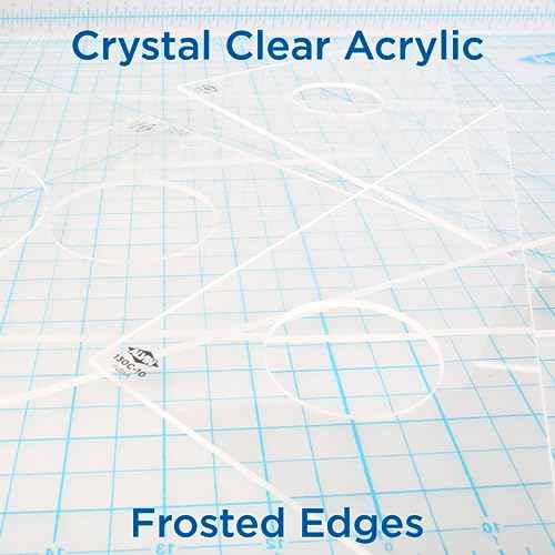 ALVIN Clear Professional Acrylic Drafting Triangle Ruler 30/60 Degrees 24" Model 130C-24 Multipurpose Tool for Drafting, Design, and Architecture, Great for Machining and Woodworking - 24 inches
