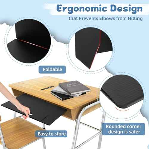 24-Pack Plastic Desk Dividers for Students, Privacy Folders for Students - Durable & Easy-to-Clean Privacy Panels with 40 Labels & Light Holes, Testing Dividers for Classroom - Classroom Must-Haves