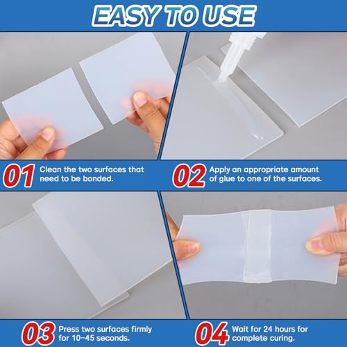 Bondtech Clear Silicone Glue 30g - Instant Bond for Silicone, Rubber, TPU & More (Anti-Clog Cap) 1 Pack