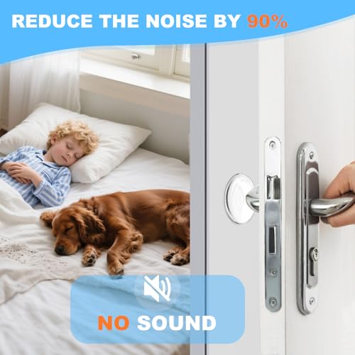 JZWBLILY Clear 2-Inch Wall Door Knob Protectors 6 Pack Self-Adhesive Door Wall Bumpers