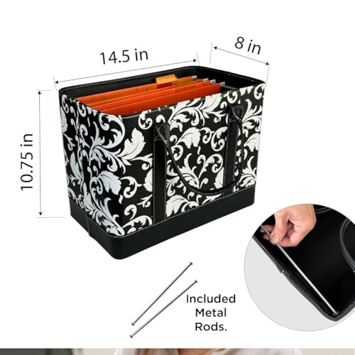 Trenton Gifts File Organizer Tote | Stylish Way To Keep Organized | Damask