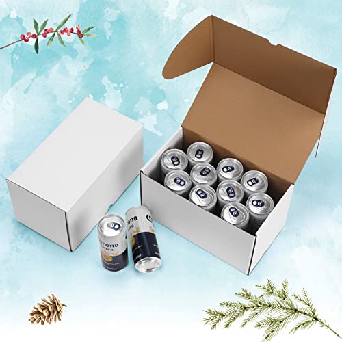 WIFTREY 50 Pack 7x5x4 Shipping Boxes for Small Business Packing, White Corrugated Cardboard Mailer Boxes for Shipping Mailing