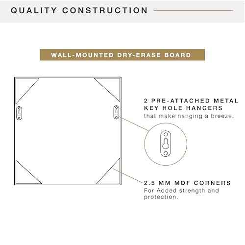 MCS Dry Erase Calander 30x30 Walnut Framed Monthly Calendar for The Wall, Stay Organized with Family Planner for Appointments, Sports, Events & More