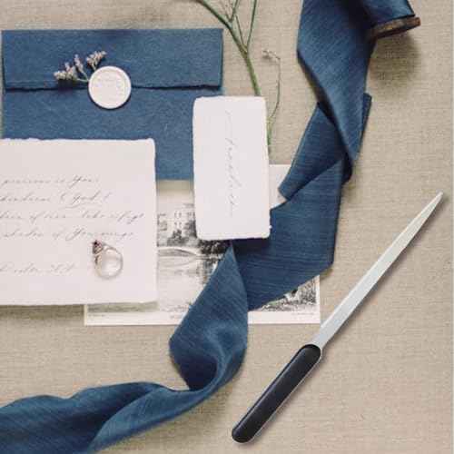 4 Pcs Letter Opener, Stainless Steel Letter Opener Knife, Stainless Steel Hand Envelope Slitter, Stainless Steel Envelope Openers, Lightweight Mail Slitters Letter Knives, Office Letter Opener