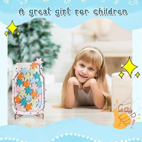 2 Pack Magnetic Reward Jar with Star & Heart, Star Jar Reward System for Kids, Reward Home Kids Incentive Good Home Training for Boys Girls