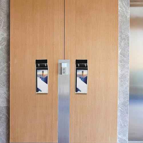 Amyhill 2 PCS Outdoor Brochure Holders 12 x 4.5 x 2.24 inches Waterproof Acrylic Envelope Holder Wall Mount Brochure Box with Lid, Clear Pamphlet Advertising Display Box for Store(Clear and Black)