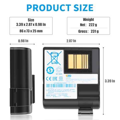 4900mAh QLN420 ZQ630 Replacement Battery for zebra printer:QLN420 ZQ630 ZQ63-AUWA000-00 ZQ63-ACFAC10-00,P1040687 P1050667-016 BTRY-MPP-68MA1-01 P1049729,The Best Replacement Printer Li-Ion Battery