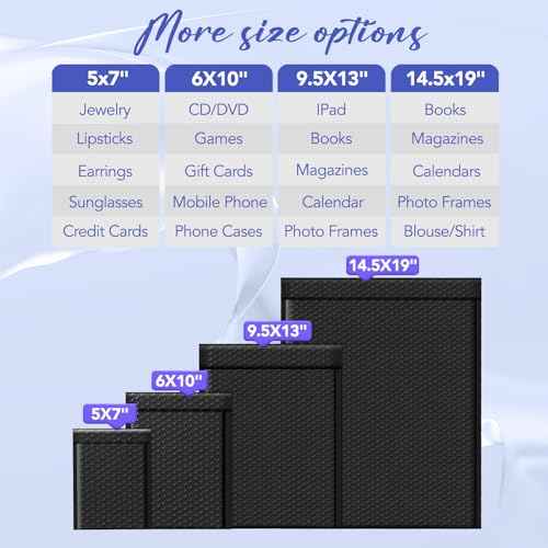 Fuxury Extra Large Bubble Mailers 14.5x19 Inch 15 Pack Seal Seal Black Bubble Envelopes Waterproof #7 Padded Envelopes Opaque Cushioning Mailer for Shipping Clothes, Books
