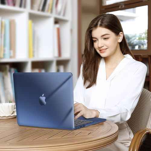 MOSISO Compatible with MacBook Air 13 inch Case 2025 2024 2023 2022 M4 A3240 M3 A3113 M2 A2681, Plastic Hard Shell&Keyboard Cover&Screen Film&Pouch for MacBook Air 13.6 inch Case, Crystal Midnight