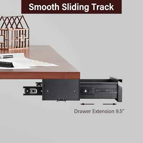 Under Desk Drawer 15.7" x 11.8" x 4.3", Under Desk Pull Out Drawer 4.3¡± & 7.5¡± Optional Bracket Height, Storage Organizer for Workbench with Drawers