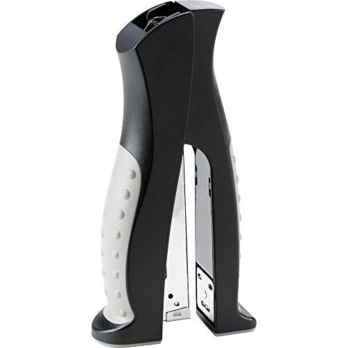 Business Source Full-Strip Vertical Desktop Stapler, 20-Sheet Capacity, Black