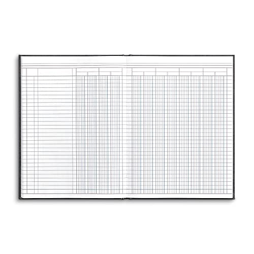 Staples 12-Column Accounting Ledger, Black Hardbound, 80 Pages