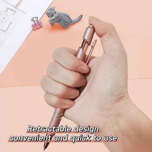 Stylus Pens for Touch Screens, 6 Pack Rose Gold Inspirational Pens, 1.0mm Medium Point BallPoint Pens, Cute Pens Nurse Gifts Office Supplies for Women (Motivational, 6 Pcs Rose Gold)