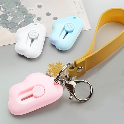 Sanyakti 3 Pack Cloud Shape Retractable Letter Openers – Compact Envelope Cutters for Bags & Mail