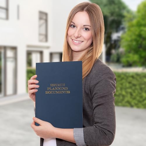 30Pcs Blue Estate Planning Documents Pocket Folders 9x12inch Estate Planning Portfolio Estate Planning Documents Estate Planning Organizer,Real Estate Folders for Legal Professionals