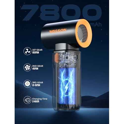 Compressed Air Duster, 260000RPM Cordless Electric Air Blower with Brushless Motor, 3-Speed Adjustable & Rechargeable ? Powerful Dust Cleaner for Keyboard, Computer, Car, Outdoor, Air Bed