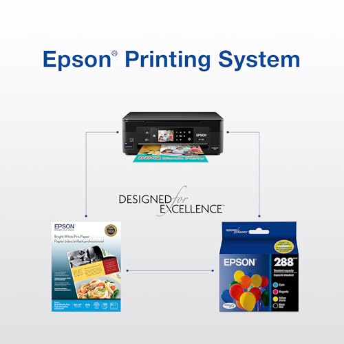 EPSON 288 DURABrite Ultra Ink Standard Capacity Black & Color Cartridge Combo Pack (T288120-BCS) Works with Expression XP-330, XP-430, XP-434, XP-340, XP-440, XP-446