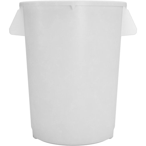 SPARTA Bronco Waste Container Trash Container, Round Trash Bin for Disposal, 20 Gallons, White, (Pack of 6)