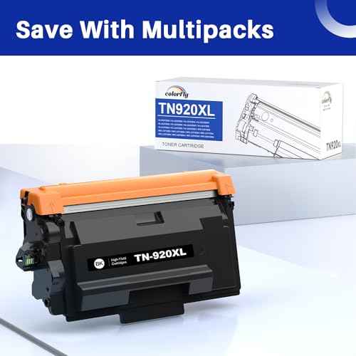 TN920XL TN920 Toner Cartridge for Brother 920 TN920XXL TN920UXXL TN-920 920XL 920XXL Compatible for HL-L6217DW HL-L6210DW MFC-L5915DW HL-L5210DW HL-L5210DWT HL-L5210DN, Printer Up to 6,000 Pages