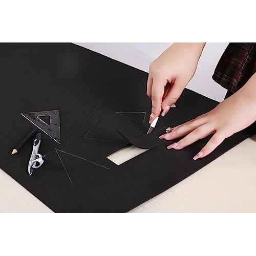 AMZQNART EVA Foam 8mm, Cosplay Foam 16 x 59in (6.5sqft) Black, Suitable for Large Cosplay Modeling, DIY Projects, Crafts, Ultra High Density 90 kg/m3