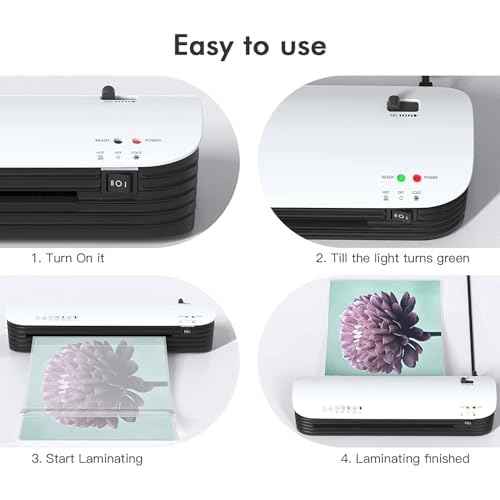 13-Inch(A3) 4-in-1 Thermal Laminator ? 2-Min Fast Warm-Up, Hot & Cold Lamination, Never Jam Technology, Includes Cutter, Corner Rounder & 40 Pouches, Ideal for Home, Office & School