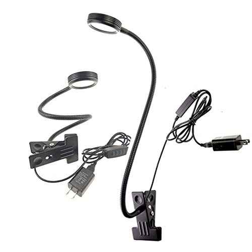 2-Pack 3W USB Clamp Desk Lamp - 3 Color Temperatures (3000K-4500K-6000K), 10-Level Dimmable, 48cm 360¡Æ Gooseneck with C-Clip for Sewing Machine, Office, Bedroom