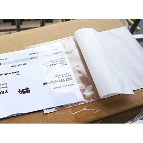 Premium 6''x10'' Packing List Envelope, Tailored Size for Letter-size Paper Folded in Half, Adhesive Shipping Label Pouch/Sleeve (100 pack)